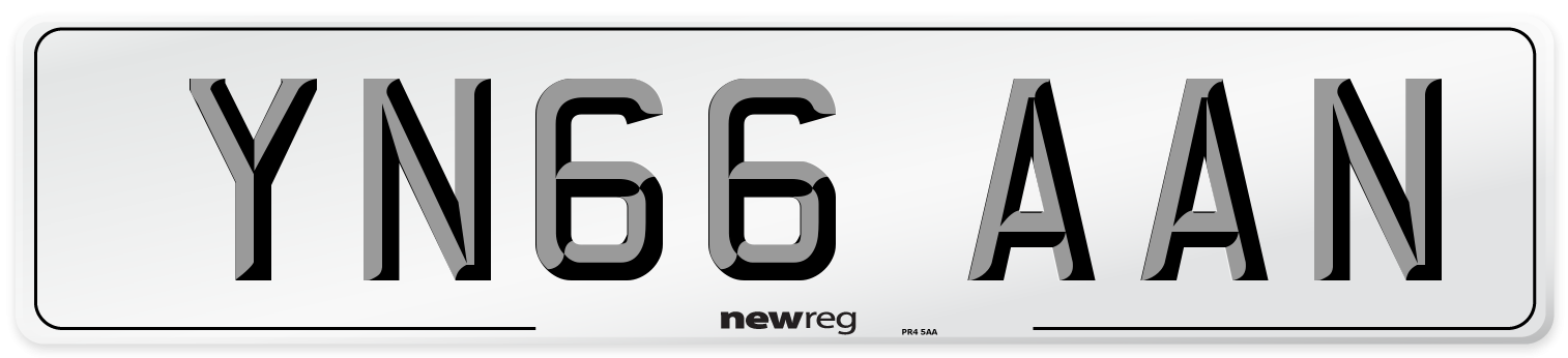 YN66 AAN Number Plate from New Reg